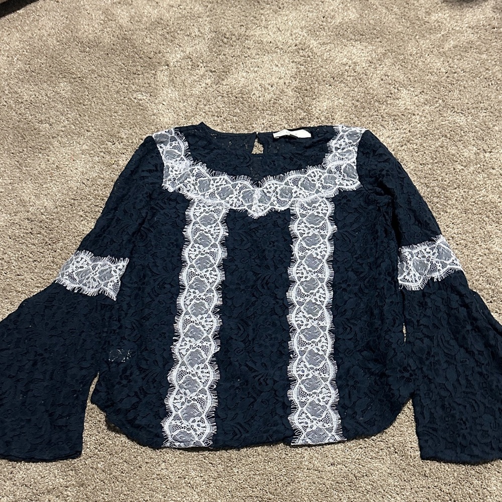 Loft Navy Lace Women's Top